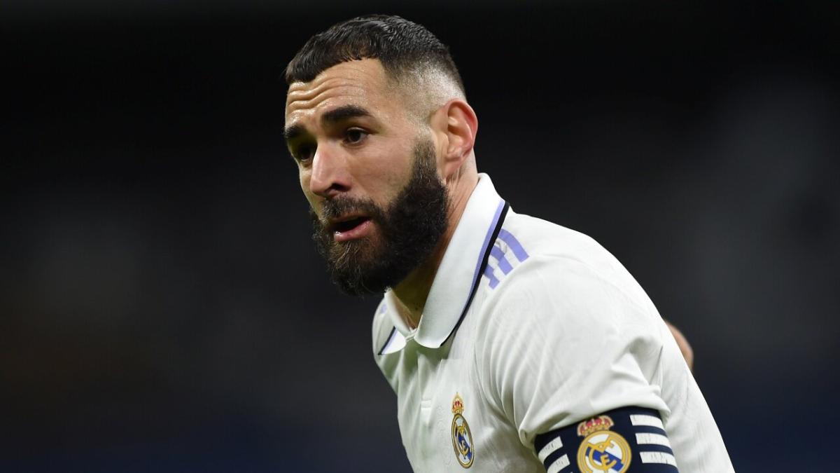 Karim Benzema playing for Real Madrid